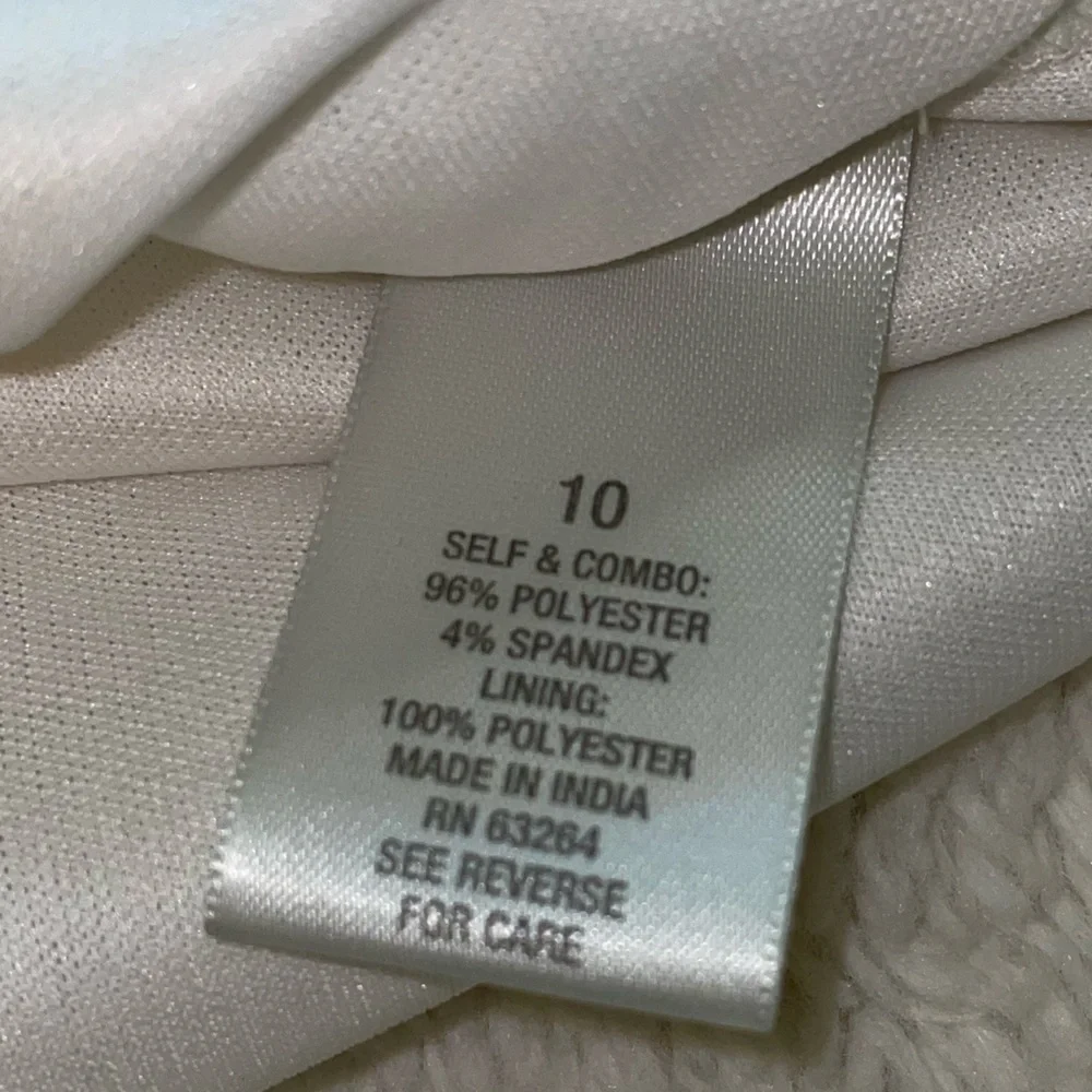 Dress Barn color block orange‎ brown and white dress - Picture 5 of 7